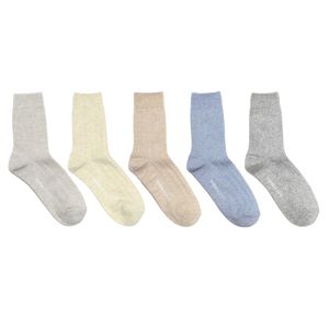 [멜란지 컬러 5팩]WORK22 메시&립 패턴 양말