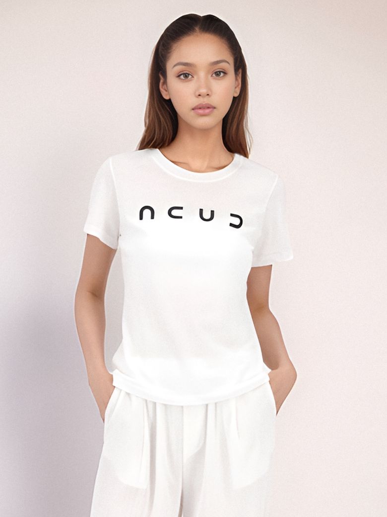 Half Sleeve Logo T-shirt _White