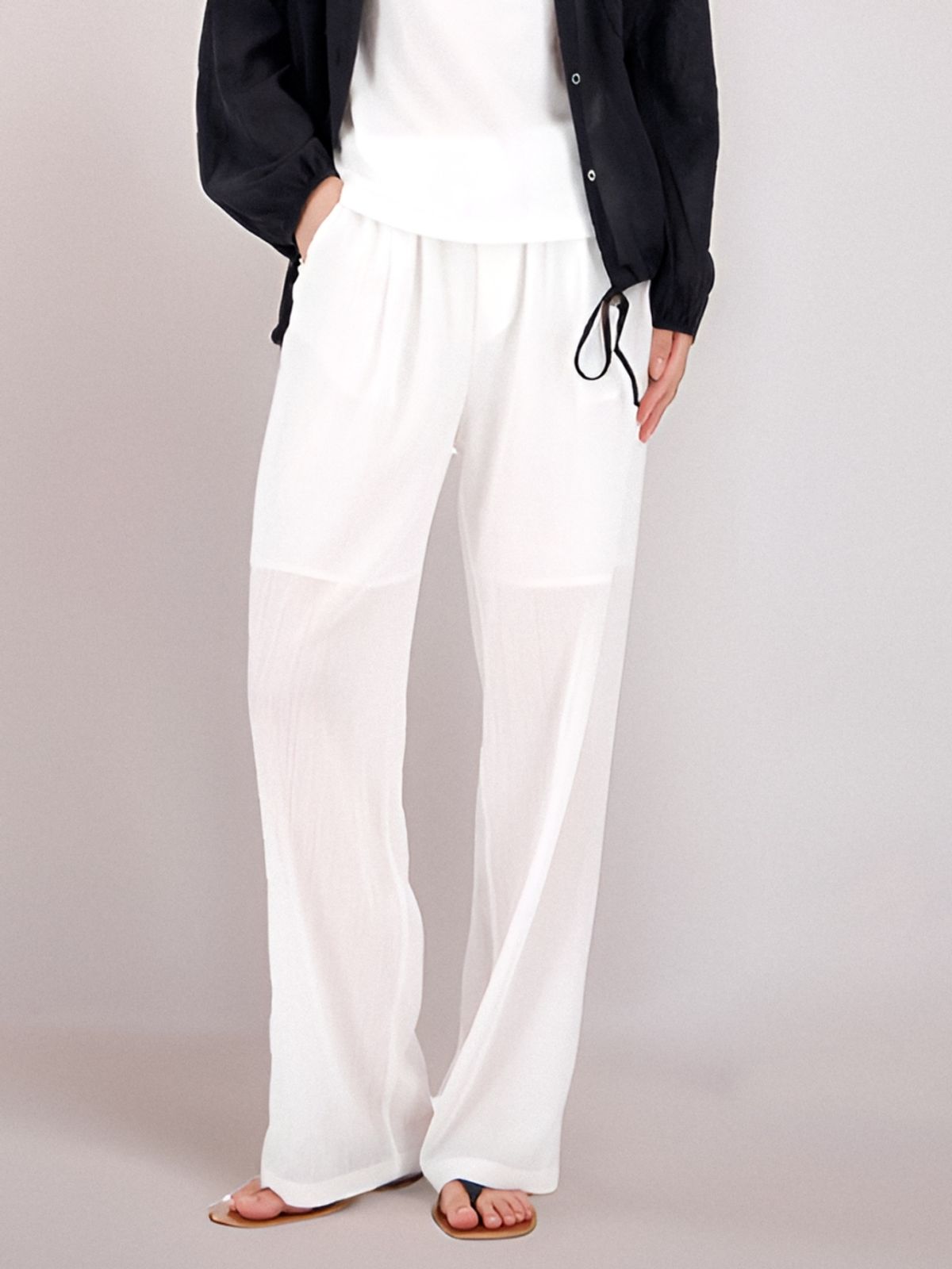 아쿠드(ACUD) Sheer Bending Slacks _White