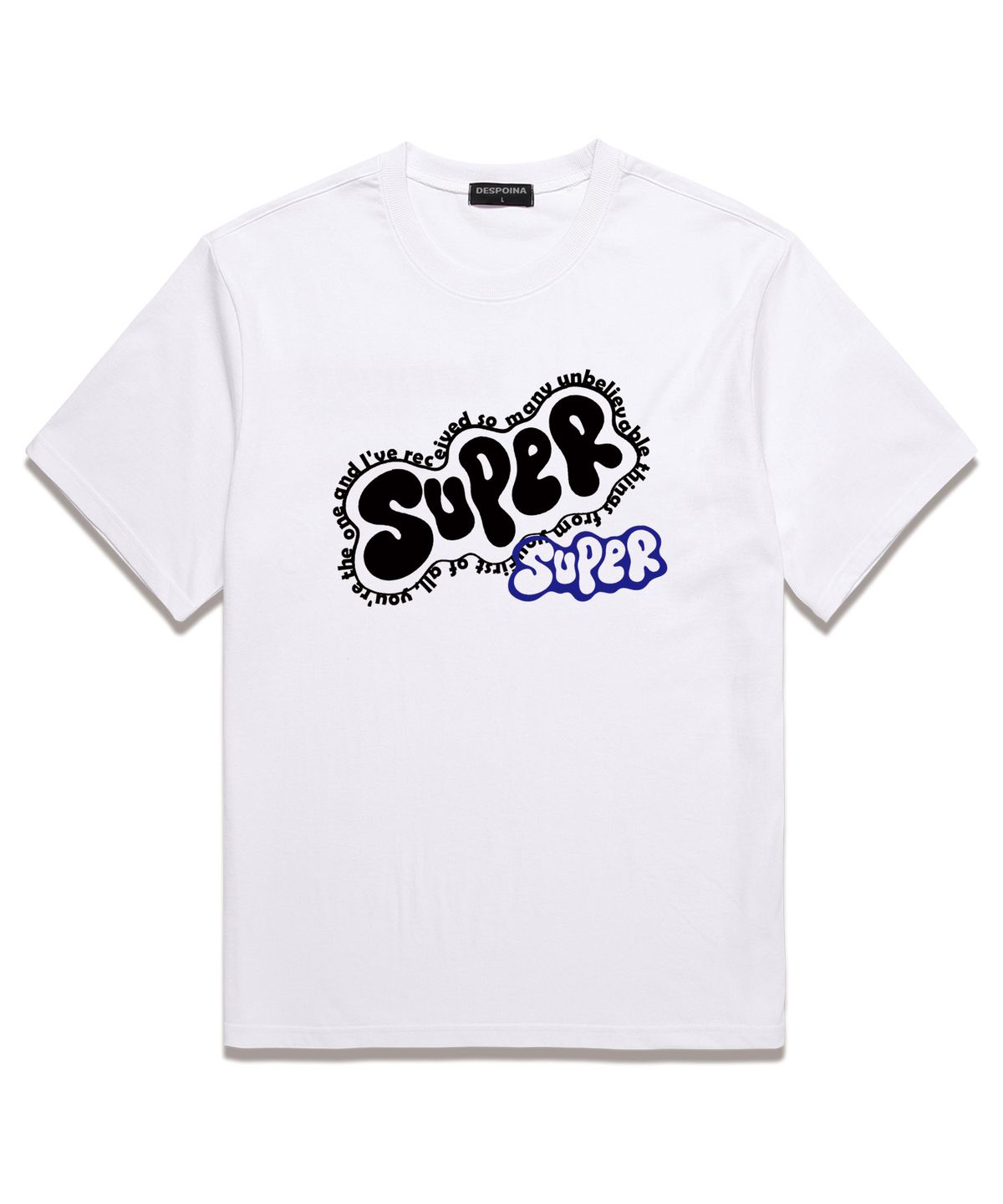 우즈(OUSE) SUPER 오버핏 반팔 티셔츠 (DS025) 화이트