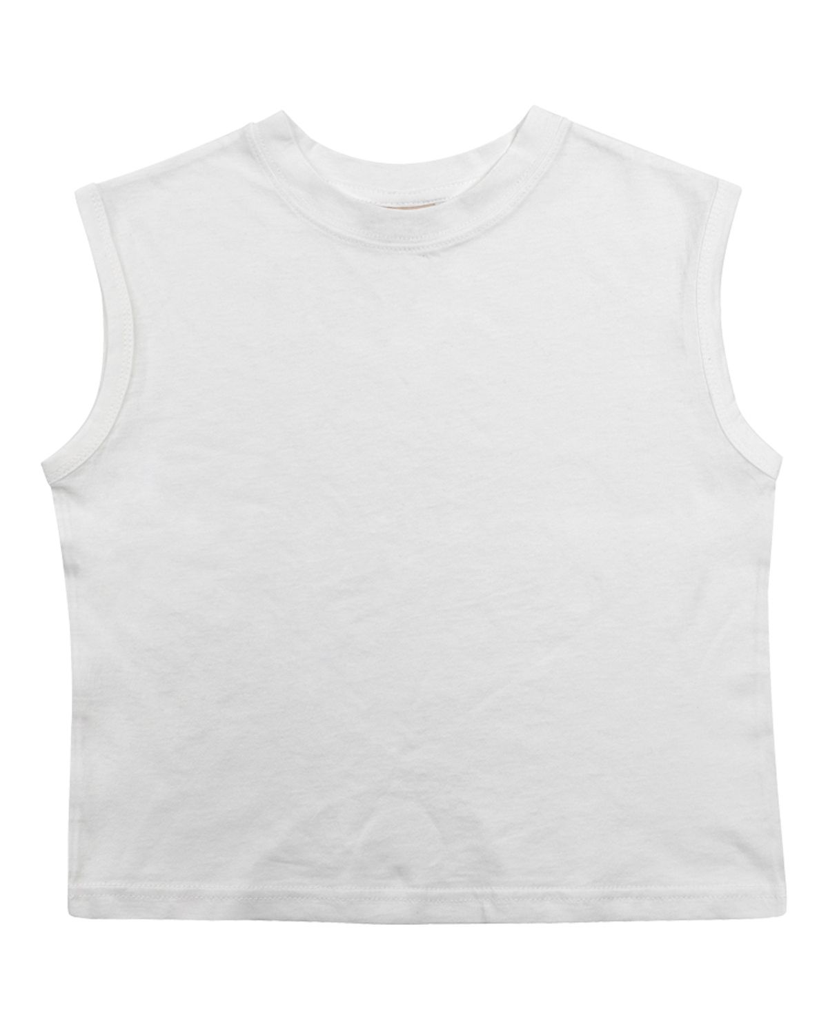비치스앤 크림 키즈(BEACHESAND CREAM KIDS) 심플 민소매 티셔츠-화이트(Simple Sleeveless T white)