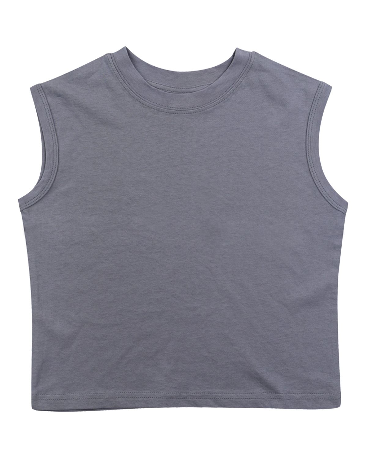 비치스앤 크림 키즈(BEACHESAND CREAM KIDS) 심플 민소매 티셔츠-그레이시 블루(Simple Sleeveless T grayish blue)