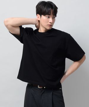 코튼 크롭 티셔츠 [BLACK]
