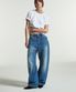 Barrel baggy fit denim pants (Blue)