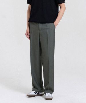 이지 세미 와이드 슬랙스 (Charcoal)