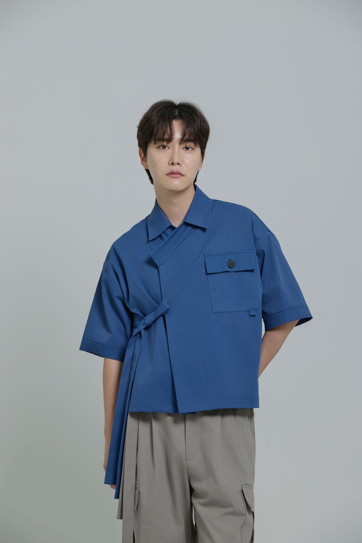 신서울(SHEENSEOUL) 오버핏 반팔 저고리 셔츠