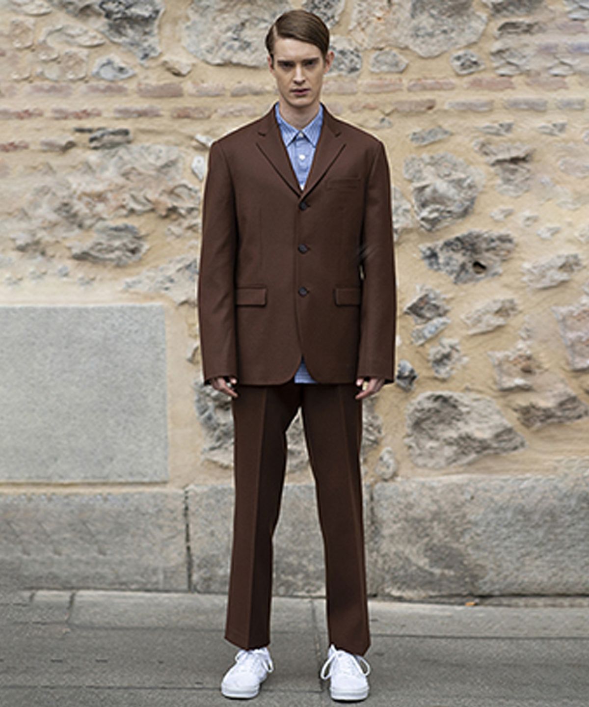 아바몰리(AVA MOLLI) Josh check wool semi wide pants