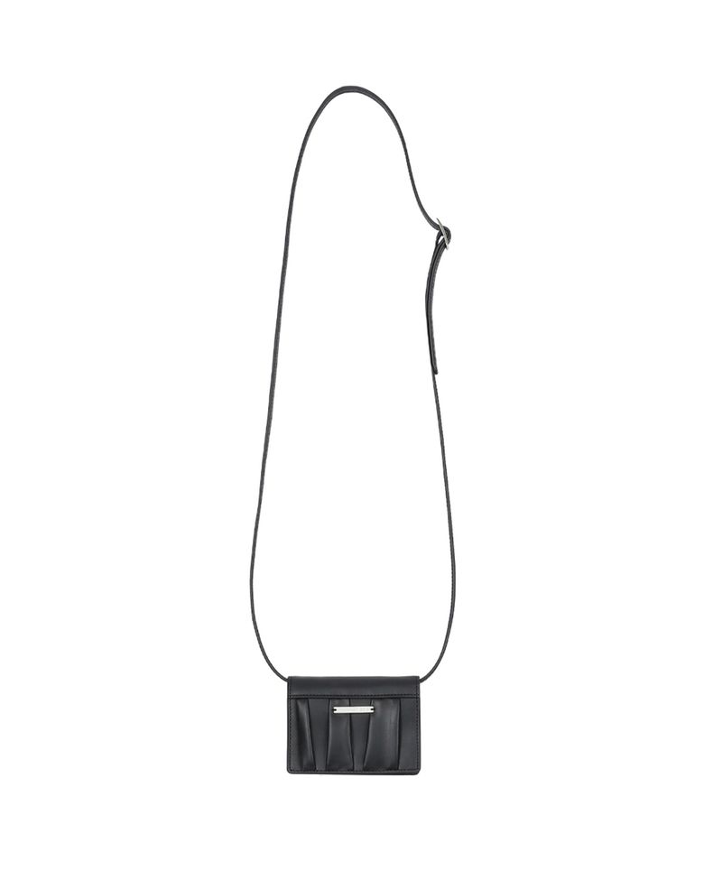 Pleats wallet cross bag BLACK