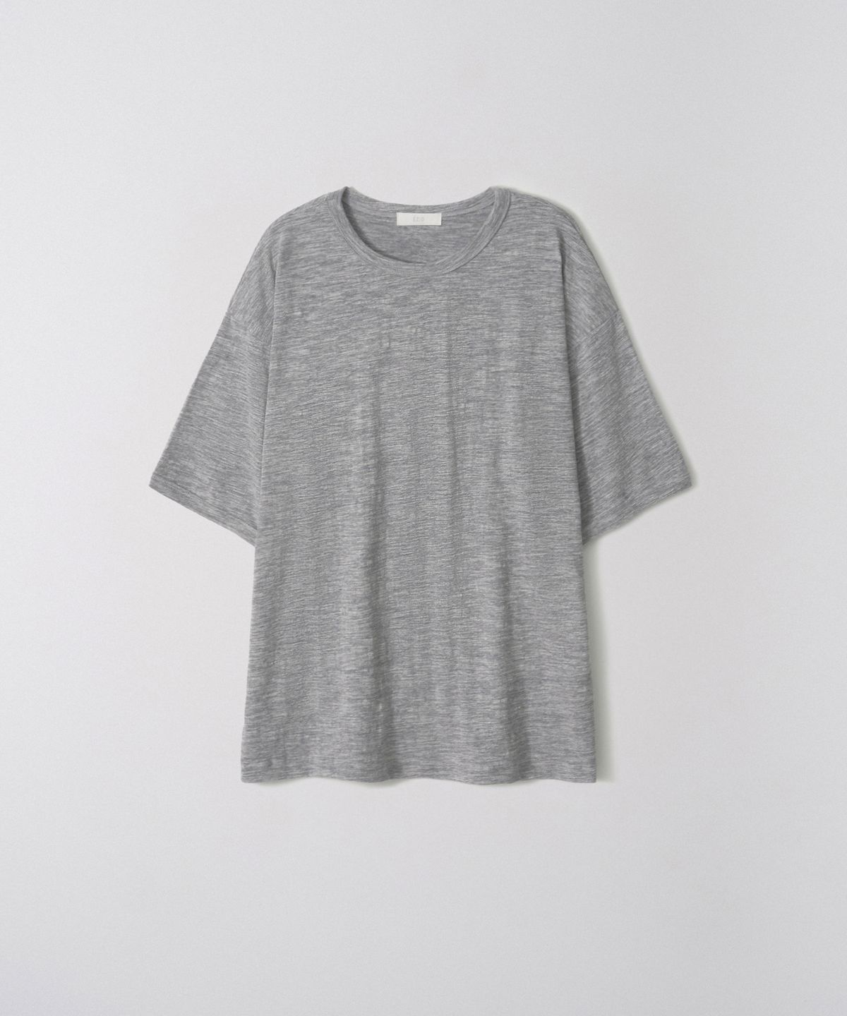 이지오(EZIO) Slub Round T-shirt_Light grey
