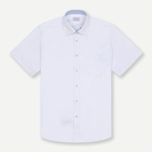 구김적은 마이크로 옥스퍼드 반팔 일반핏 화이트 YEEMBR201WH