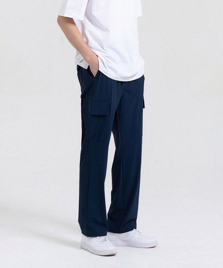 쿨링 세미 와이드 카고 팬츠 (Navy)