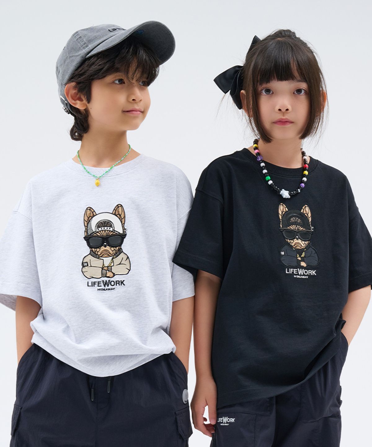 라이프워크 키즈(LIFEWORK KIDS) 키즈) 빅 힙독 반팔 티셔츠