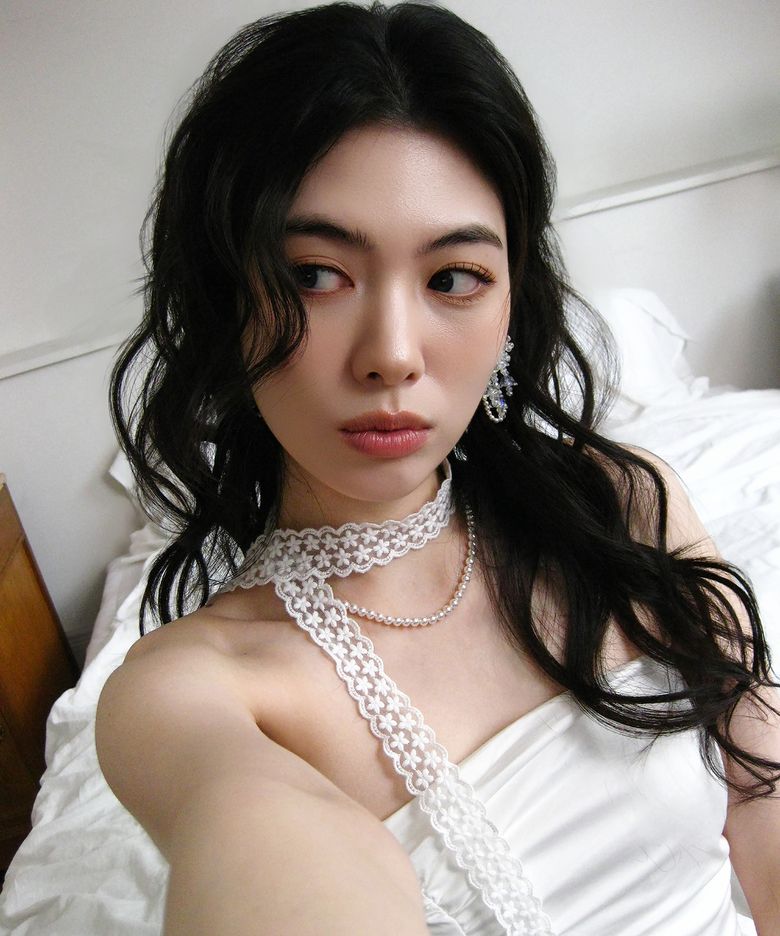플라워 자수레이스 스카프  & 진주 네크리스 [3way]
