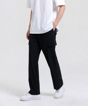 쿨링 세미 와이드 카고 팬츠 (Black)