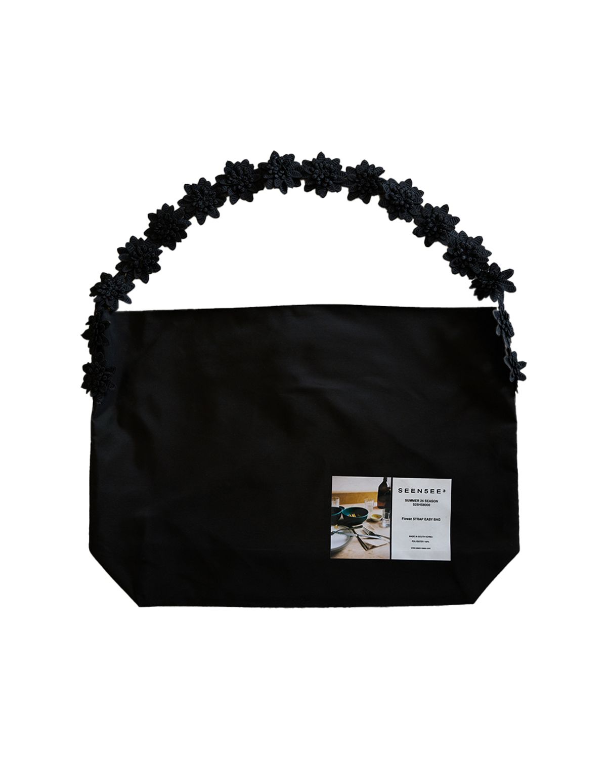 씬(SEEN) Flower STRAP EASY BAG (Black)