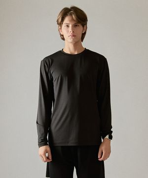 쿨 기능성 에어드라이 레귤러핏 긴팔티 블랙 LZTS3116