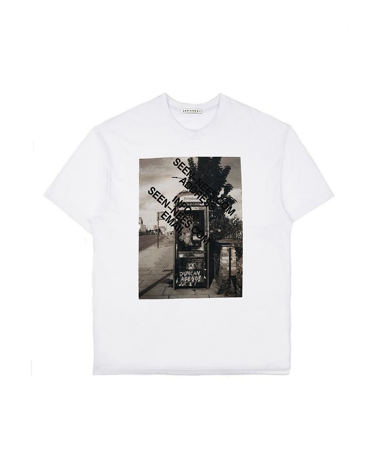 PHOTO Contact LOGO WHITE T-SHIRTS (Payphone)