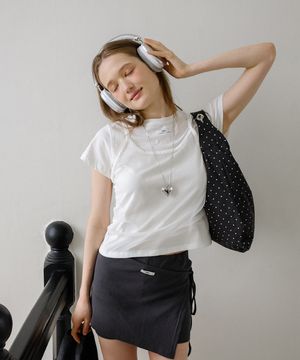 BUSTIER LAYERED T-SHIRT_WHITE