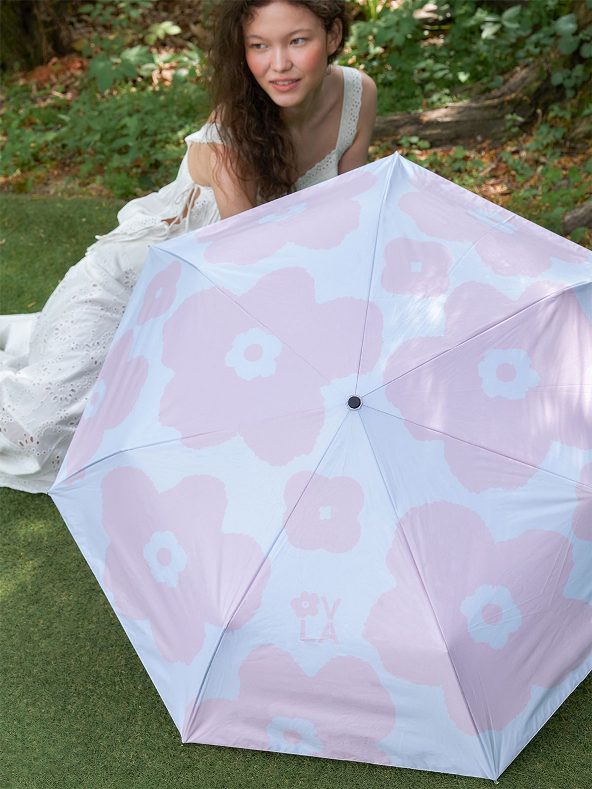 오블라(OVLA) POMPOM DAISY SUN-GUARD UMBRELLA_PINK UM001