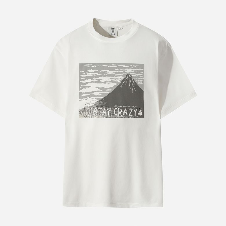 에이드 마운틴 그래픽 반팔 티셔츠 남자(OFF WHITE 2)