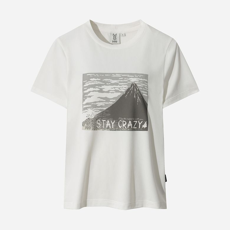 에이드 마운틴 그래픽 반팔 티셔츠 여자(OFF WHITE 2)