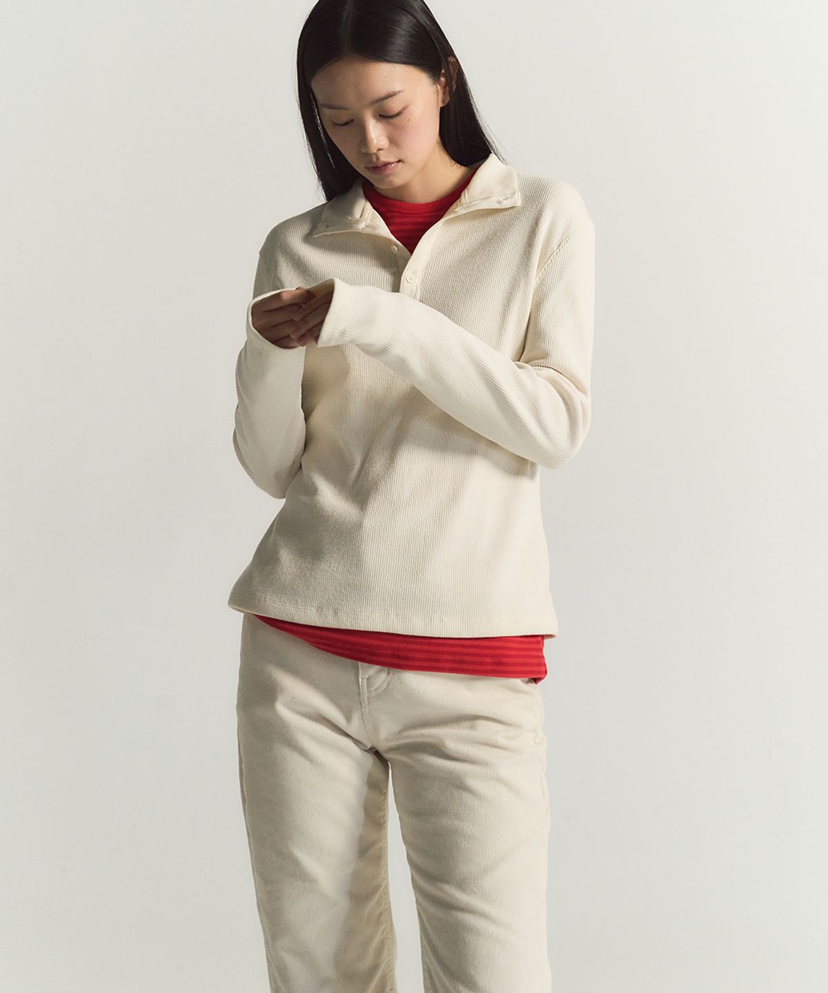 러프사이드 화이트라벨(ROUGH SIDE WHITE LABEL) High-neck Long Sleeve (3color)