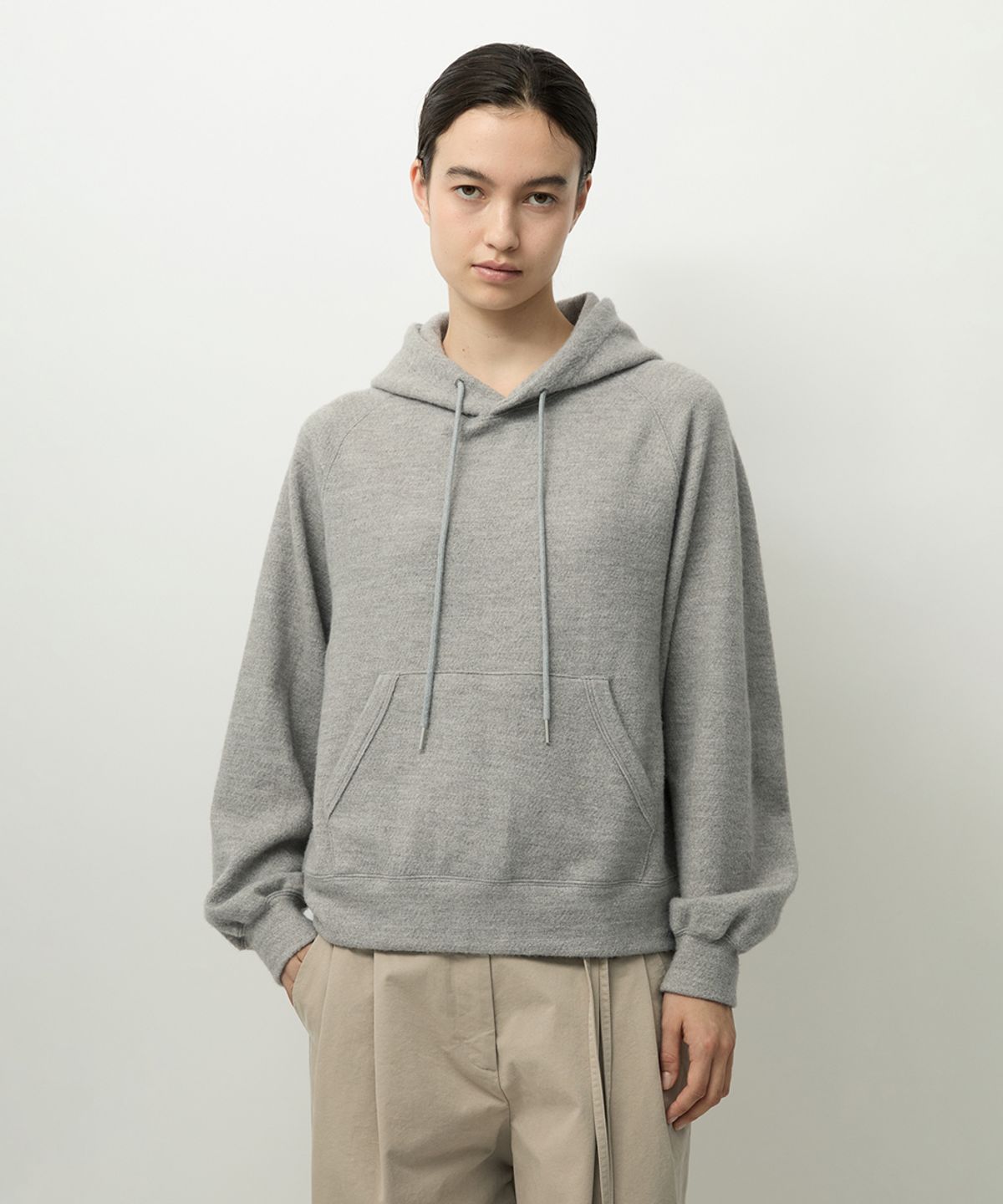 러프사이드 화이트라벨(ROUGH SIDE WHITE LABEL) Homie Hoodie M.Grey