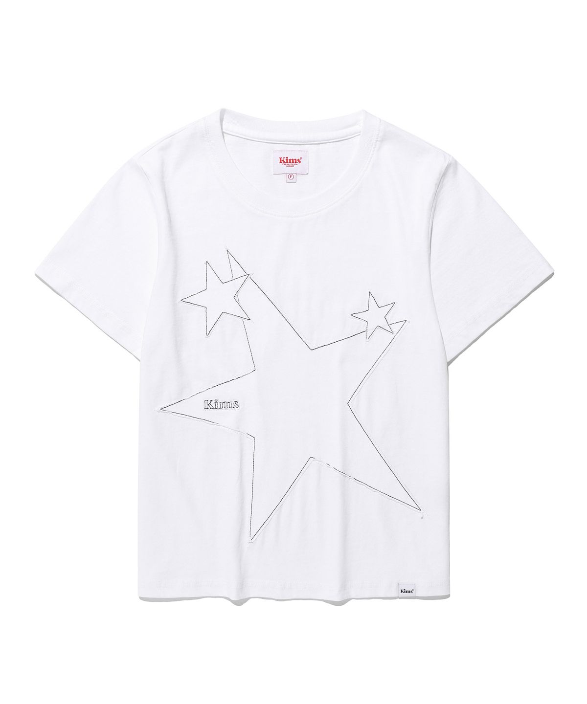 킴스 프레시 코튼 마켓(KIMS FRESH COTTON MARKET) Three Single Star Tee White(navy)