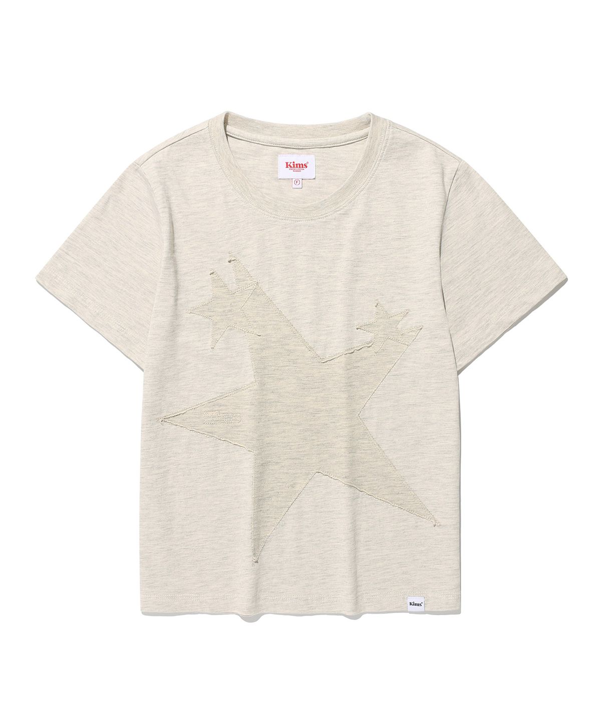 킴스 프레시 코튼 마켓(KIMS FRESH COTTON MARKET) Three Single Star Tee Oatmeal