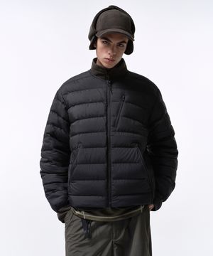 [시티 레저] 라운드 넥 라이트 다운 재킷 [블랙]