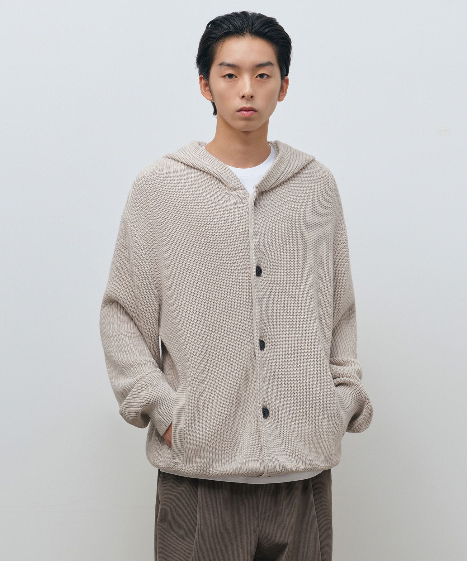 MUSINSA公式 | MUSINSA STANDARD リブニットフードパーカー