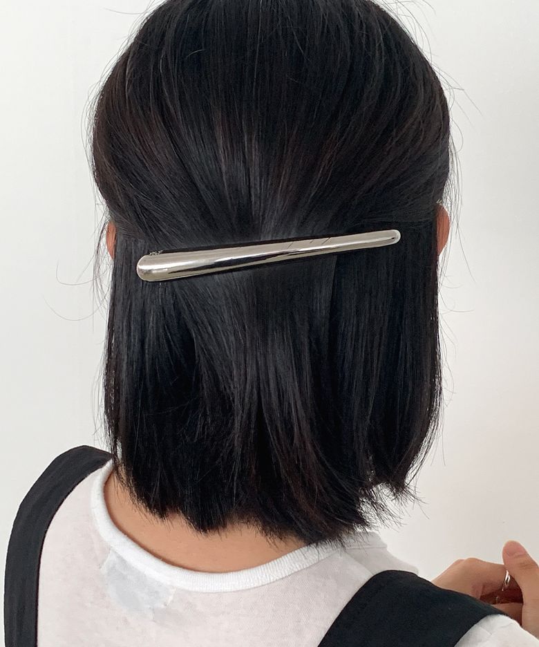 Dune metal hair pin_silver