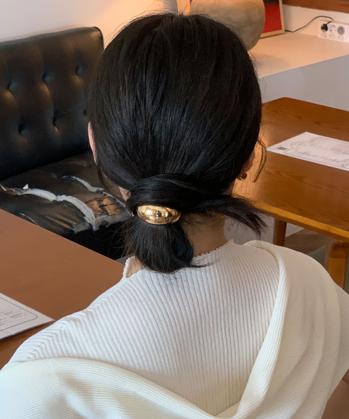 바이위켄드(BYWEEKEND) Rom hair tie_gold