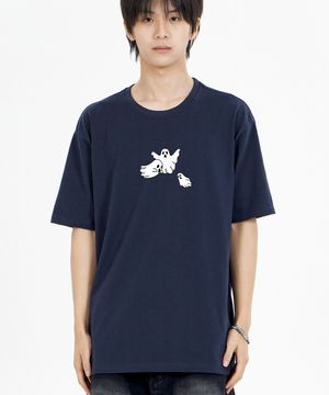 몬스터 고스트 반팔티 네이비