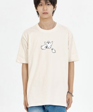 몬스터 고스트 반팔티 크림