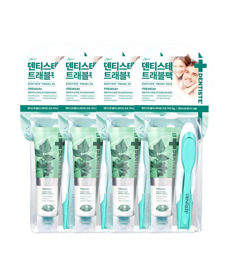 덴티스테 여행용 트래블팩 (치약칫솔구성) x 4개