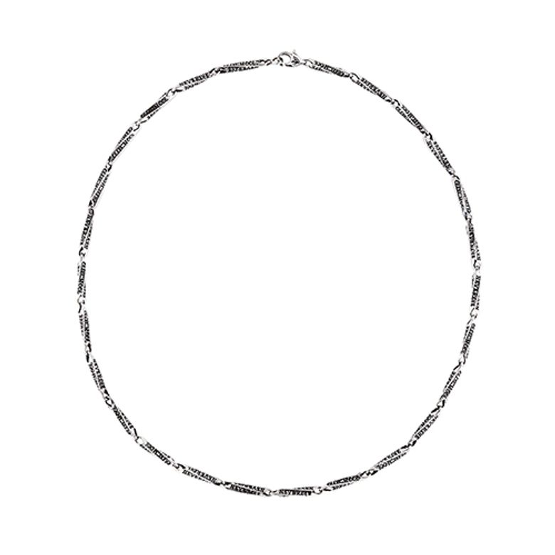 Bamboo Lettering Chain Necklace