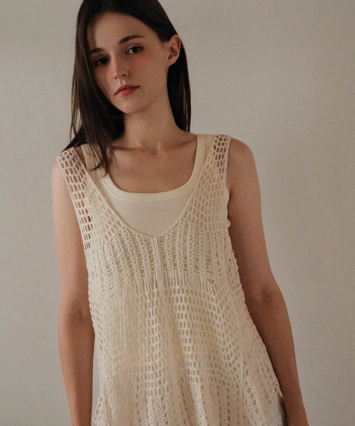 쿨키튼(KOOLKITTEN) Mesh Knit & Sleeveless Summer Set