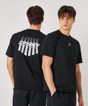 남성 컨투어 라드패드 반팔 티셔츠 SPKFCNRS301MBLK