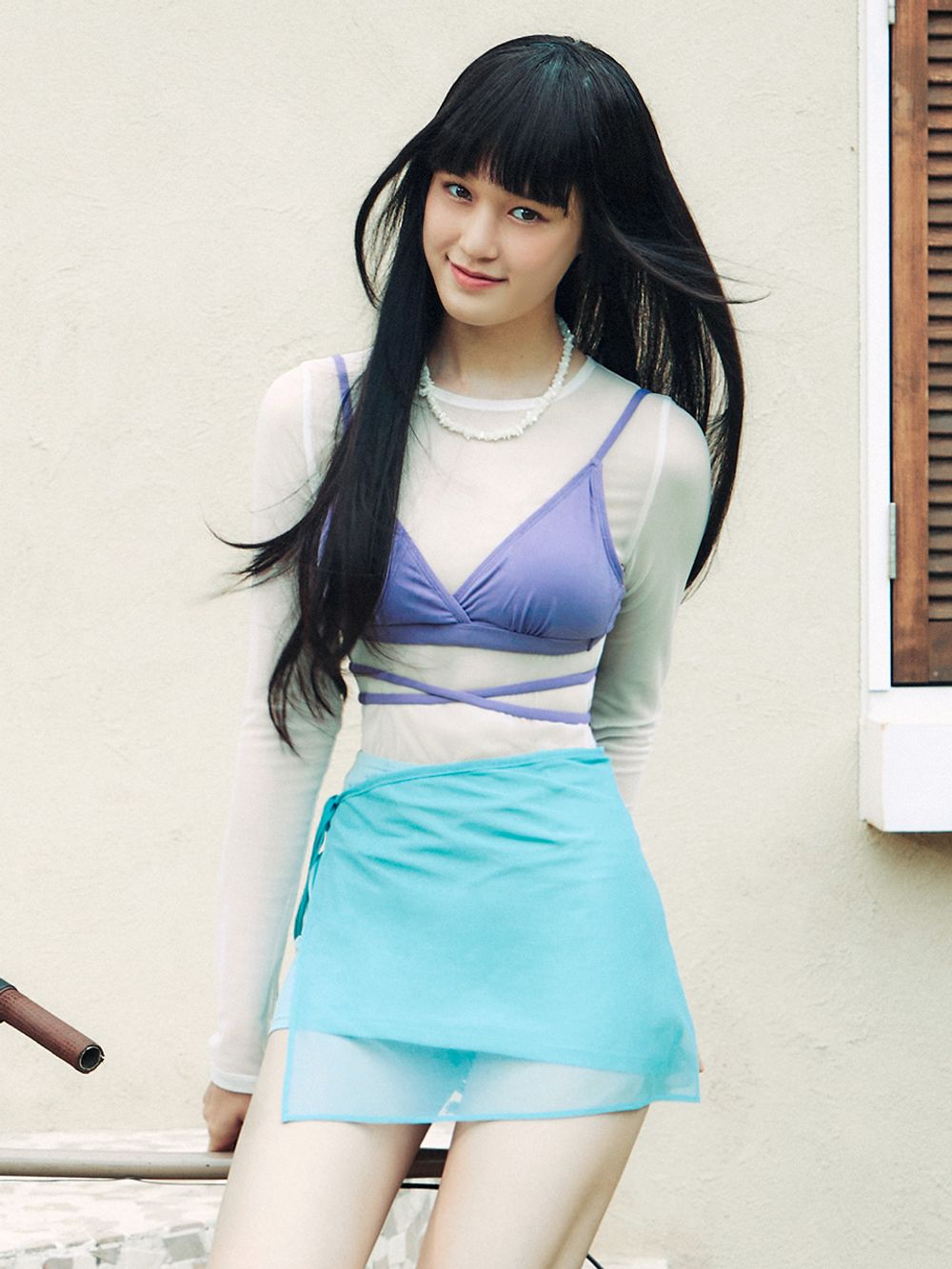 서머 브리즈 시스루 티셔츠 아이보리 (B5SWWLS061IVR)