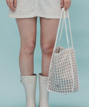 방수) 체크 숄더백 (베이지)
