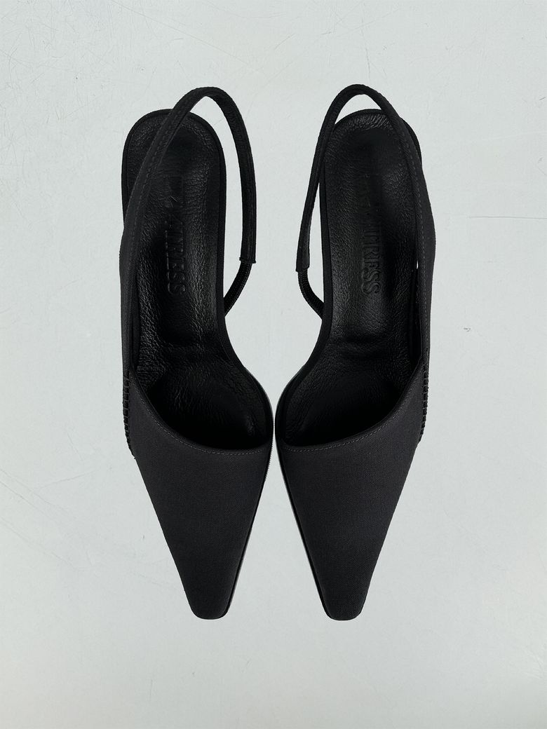 STITCHED SLINGBACKS 01 BLACK