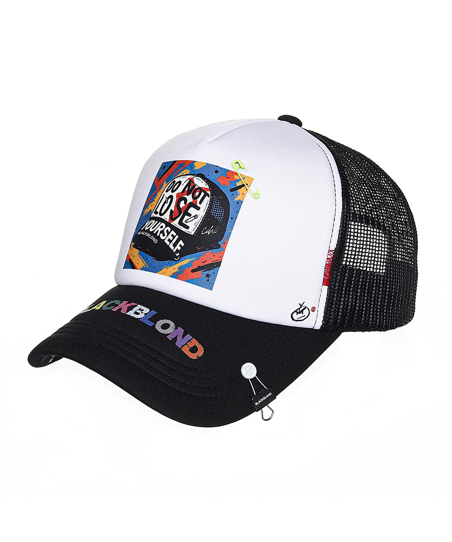 BLACKBLONDのBBD Pop Clash Trucker Mesh Cap 全2色 MUSINSA | BLACKBLOND Vivid Pop Clash Trucker Mesh Cap (Black)