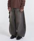 BALLOON FIT DENIM PANTS (DARK BROWN)