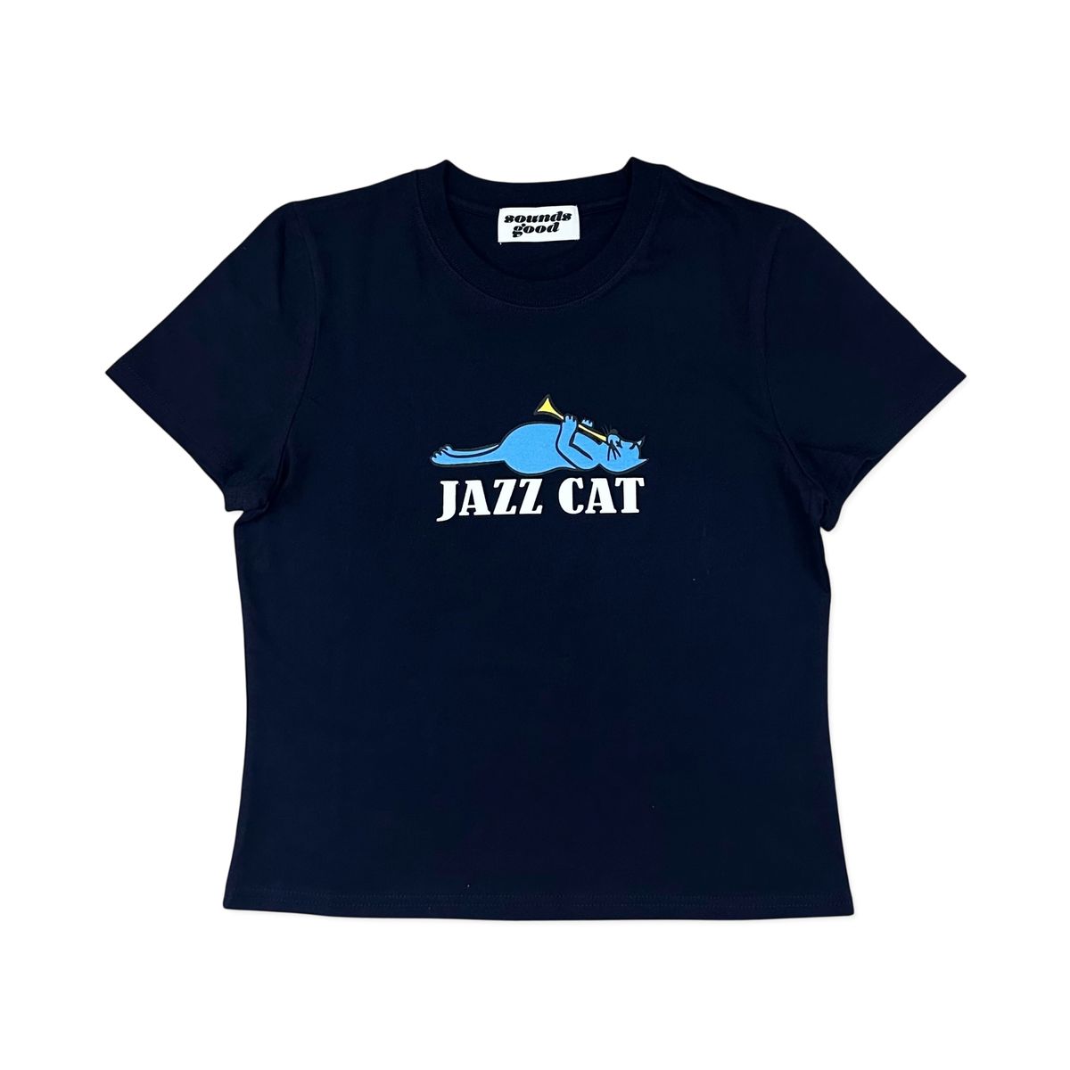 사운즈굿(SOUNDS GOOD) Jazz Cat Tee (Women) - Navy