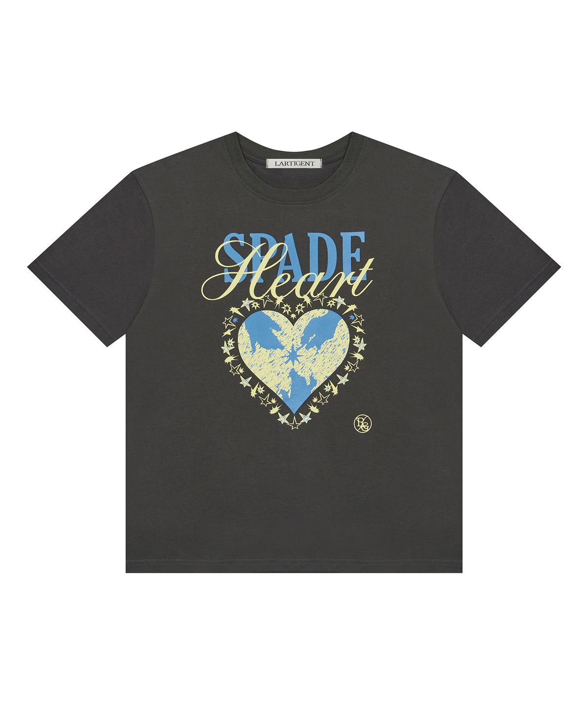 라티젠(LARTIGENT) L19 HEART SPADE T-SHIRT(CHARCOAL)