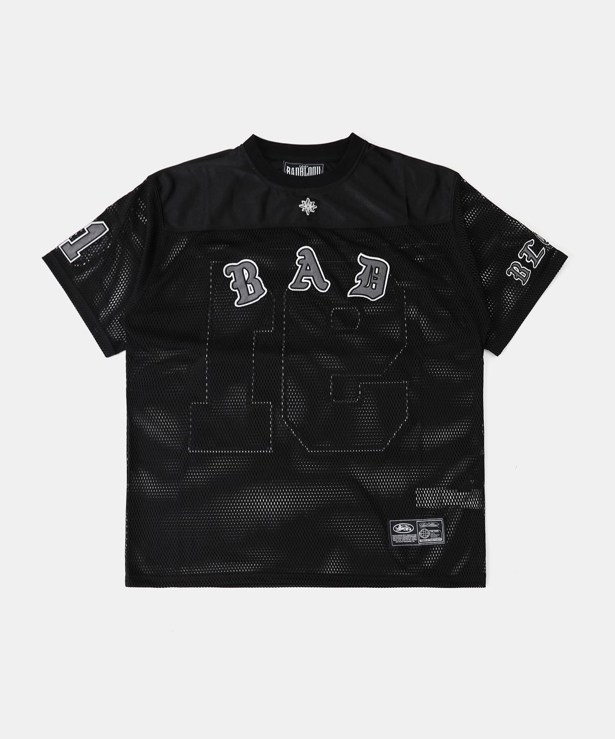 배드블러드(BADBLOOD) 워크샵 네트 럭비 져지 - 블랙