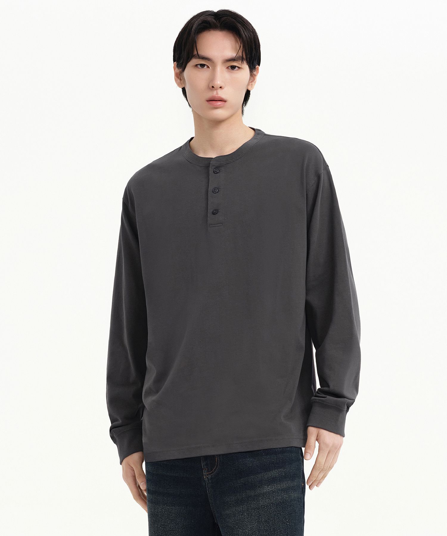 Tシャツ・カットソー *MUSINSA STANDARD* Relaxed CR Scoop Neck Long Sleeve T-Shirt Allwear Tencel™ Scoop Neck Long Sleeve Tee