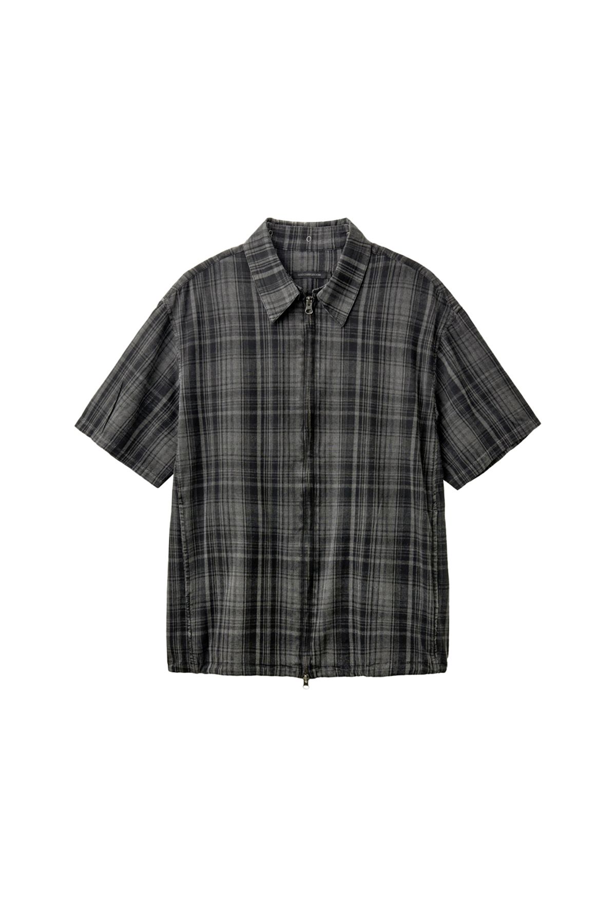 해칭룸(HATCHINGROOM) Shirket Over Dyed Check Charcoal