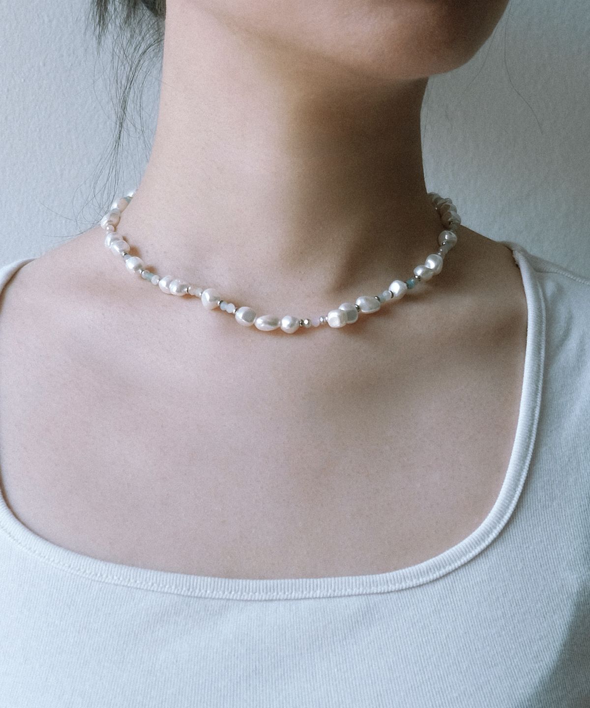 네이키드블러드(NAKEDBLOOD) [HANDMADE] Tinted Pearl Necklace